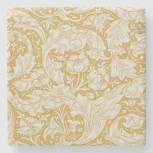 William Morris Gold Bachelors Button Floral Steinuntersetzer