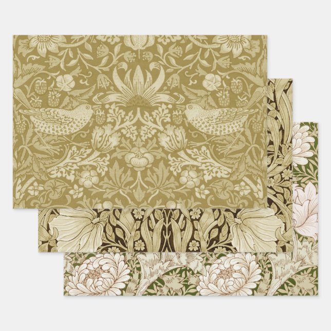 William Morris, Gold Geschenkpapier Set (Set)
