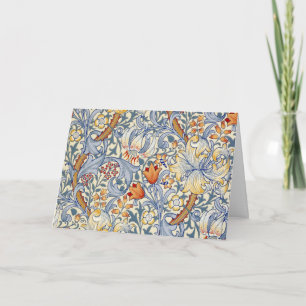 William Morris Gold-Lilie viktorianische Tapete Dankeskarte