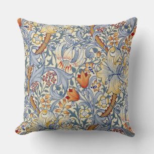 William Morris Gold-Lilie viktorianische Tapete Kissen