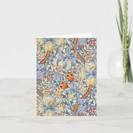 William Morris Gold Lily Folded Note Card