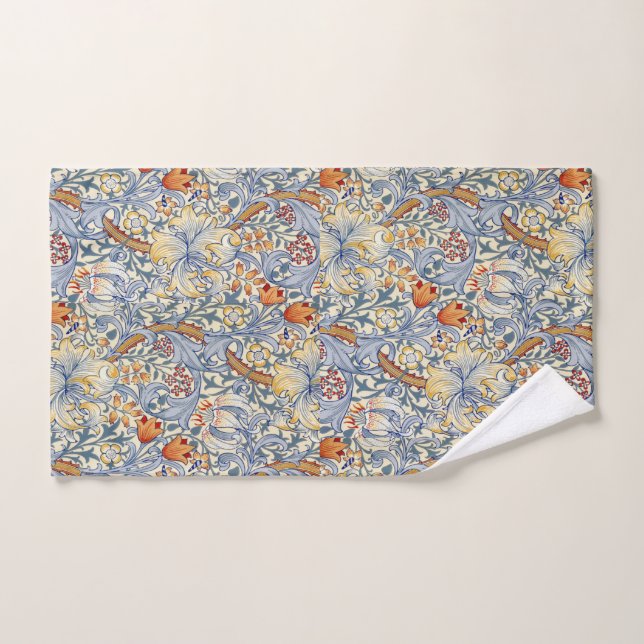 William Morris Gold Lily Victorian Wallpaper Badhandtuch Set (Handtuch)