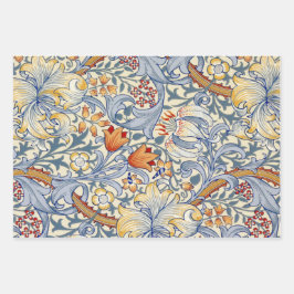 William Morris Gold Lily Victorian Wallpaper Geschenkpapier Set