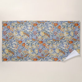 William Morris Gold Lily Victorian Wallpaper Strandtuch