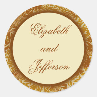 William Morris Gold Verlasse Mit Monogramm Sticker
