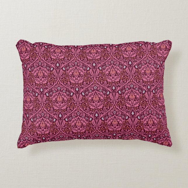 William Morris Golden Bough in Plum Dekokissen (Vorderseite)