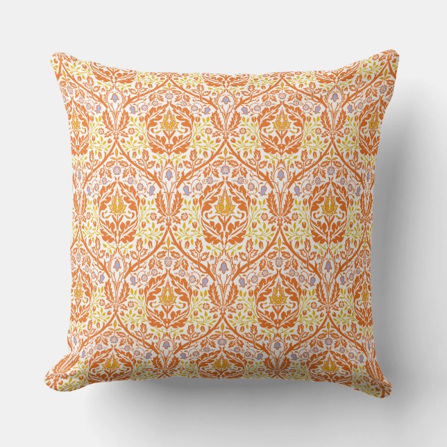 William Morris Golden Bough Orange Blue und White Kissen (Vorderseite)