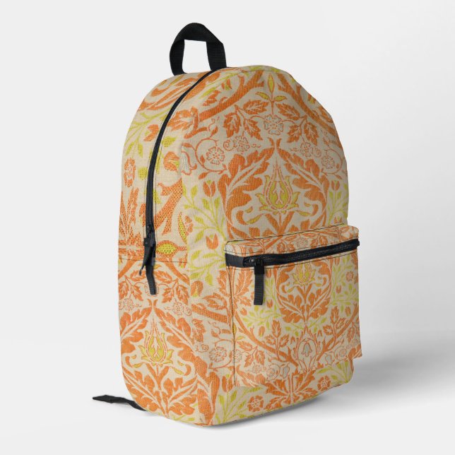 William Morris Golden Bough TapestPattern Bedruckter Rucksack (Rückseitige Ecke links)
