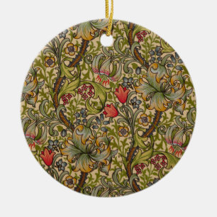 William Morris Golden Lily Antikes Blumenmuster Keramik Ornament