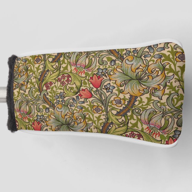 William Morris Golden Lily Antique Golf Headcover (Vorderseite)