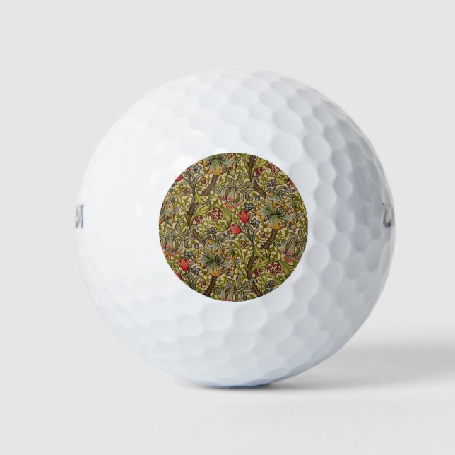 William Morris Golden Lily Antique Golfball (Vorderseite)