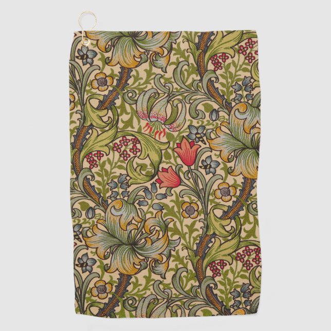William Morris Golden Lily Antique Golfhandtuch (Vorderseite)
