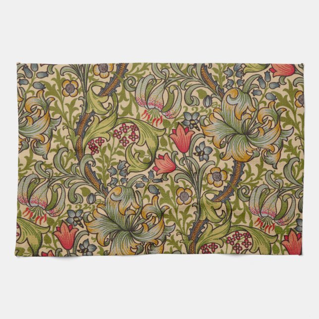 William Morris Golden Lily Antique Küchentuch (Horizontal)