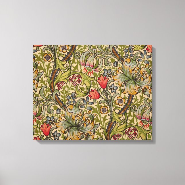 William Morris Golden Lily Antique Leinwanddruck (Vorderseite)