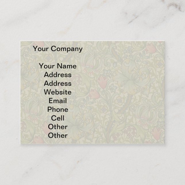 William Morris Golden Lily Antique Visitenkarte (Vorderseite)