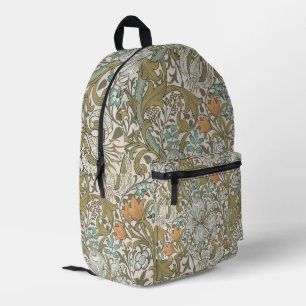 William Morris Golden Lily Blau Gold Klassiker Bedruckter Rucksack