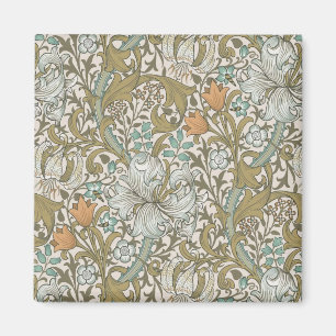 William Morris Golden Lily Blue Gold Classic Magnet