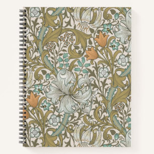 William Morris Golden Lily Blue Gold Classic Notizbuch