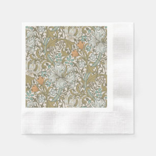 William Morris Golden Lily Blue Gold Classic Serviette