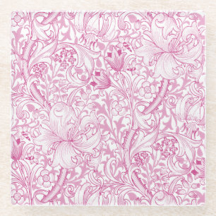 William Morris Golden Lily Floral Pattern Glasuntersetzer