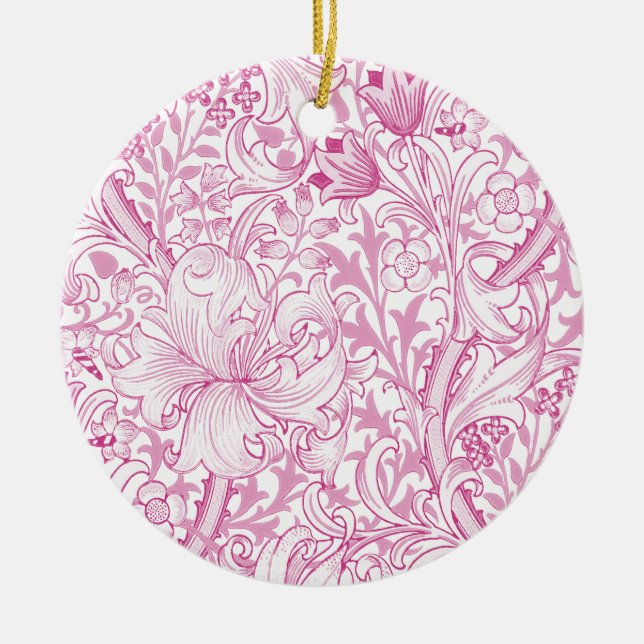 William Morris Golden Lily Floral Pattern Keramik Ornament (Vorne)