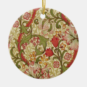 William Morris Golden Lily Floral Pattern Keramik Ornament
