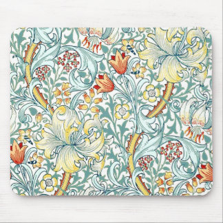 William Morris Golden Lily Floral Pattern Mousepad
