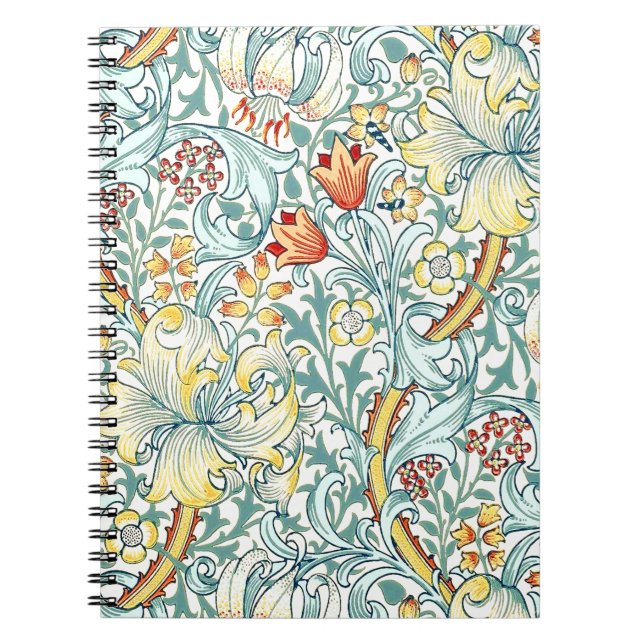William Morris Golden Lily Floral Pattern Notizblock (Vorderseite)