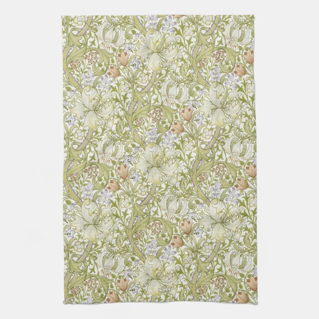 William Morris Golden Lily Garden Flower Classic Geschirrtuch (Vertikal)