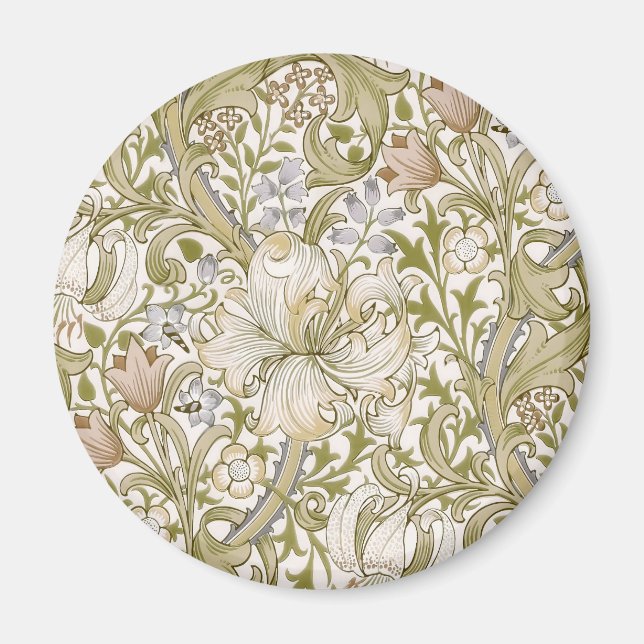William Morris Golden Lily Garten Blumen Klassiker Magnet (Vorne)