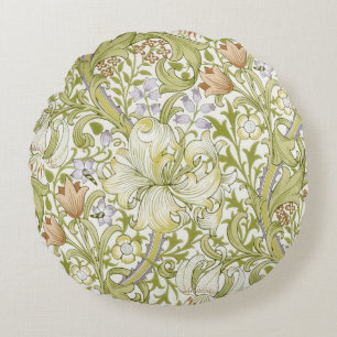 William Morris Golden Lily Garten Blumen Klassiker Rundes Kissen