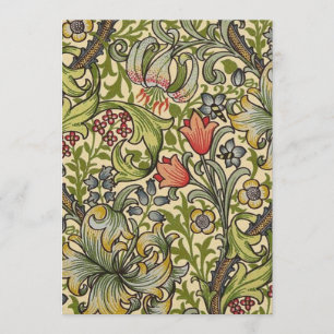 William Morris Golden Lily restauriertes Muster Einladung