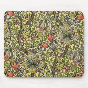 William Morris Golden Lily restauriertes Muster Mousepad