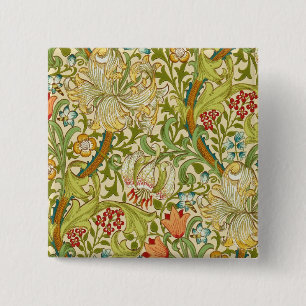 William Morris Golden Lily Vintag Pre-Raphaelite Button