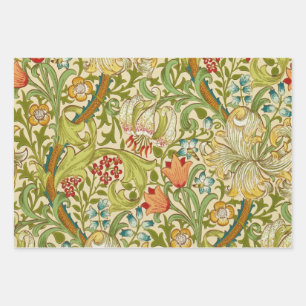 William Morris Golden Lily Vintag Pre-Raphaelite Geschenkpapier Set