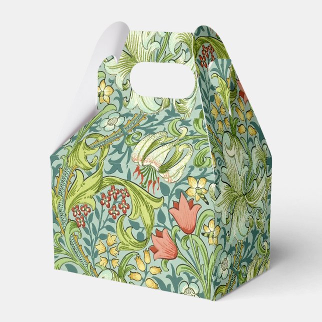 William Morris Golden Lily Vintages Blumendesign Geschenkschachtel (Rückseite)
