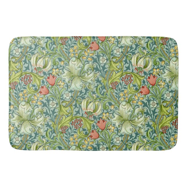 William Morris Golden Lily Vintages Muster Badematte (Vorderseite)