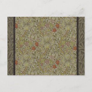 William Morris Golden Lily Weidenzweig Muster Postkarte