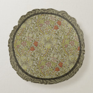 William Morris Golden Lily Weidenzweig-Muster Rundes Kissen