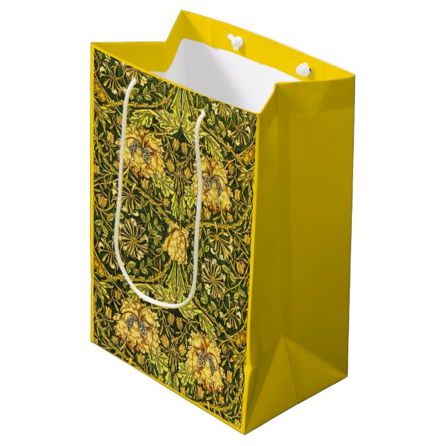 William Morris Golden the Honeysuckle Mittlere Geschenktüte (Vorderseite Schrägansicht)