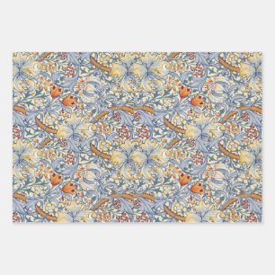 William Morris Goldene Lilie viktorianische Tapete Geschenkpapier Set