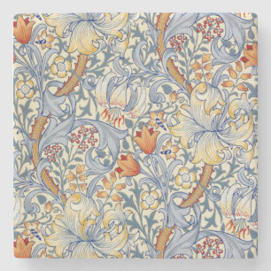 William Morris Goldene Lilie viktorianische Tapete Steinuntersetzer