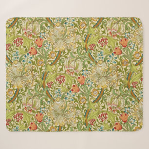 William Morris Goldene Lilie Vintage Prä-Rafaeliti Sherpadecke