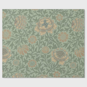 William Morris Grafton Blummenmuster Salbeigrün Geschenkpapier