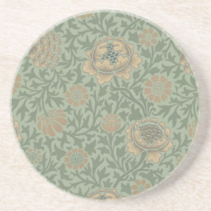 William Morris Grafton Blummenmuster Salbeigrün  Getränkeuntersetzer