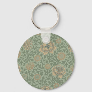 William Morris Grafton Blummenmuster Salbeigrün  Schlüsselanhänger