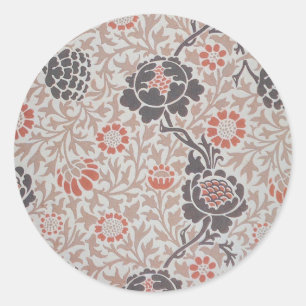 William Morris Grafton Botanic Art Design Runder Aufkleber