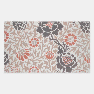 William Morris Grafton Botanische Kunstgestaltung Rechteckiger Aufkleber