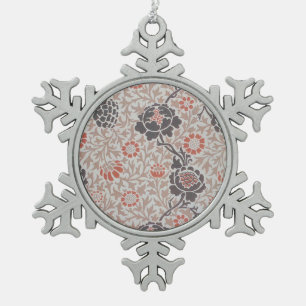 William Morris Grafton Botanische Kunstgestaltung Schneeflocken Zinn-Ornament