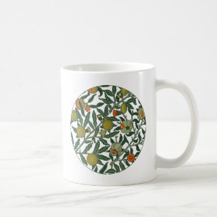 William Morris Granatapfel Blaue Farbige Tapete Kaffeetasse
